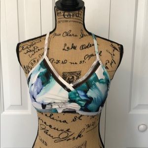 CALIA Flowered Bikini Top